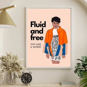 Wall Art | Alok Vaid-Menon Poster Wall Art  | Queer Art | Trans Art Print | Transgender Wall Art | Lgbtq Wall Art | Printable A3-4 sizes