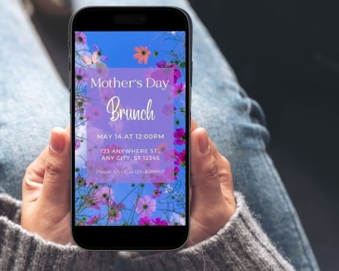 Mother's Day Invitation Animated Brunch Video Invite Happy Mother's Day Invitation Mother's Day