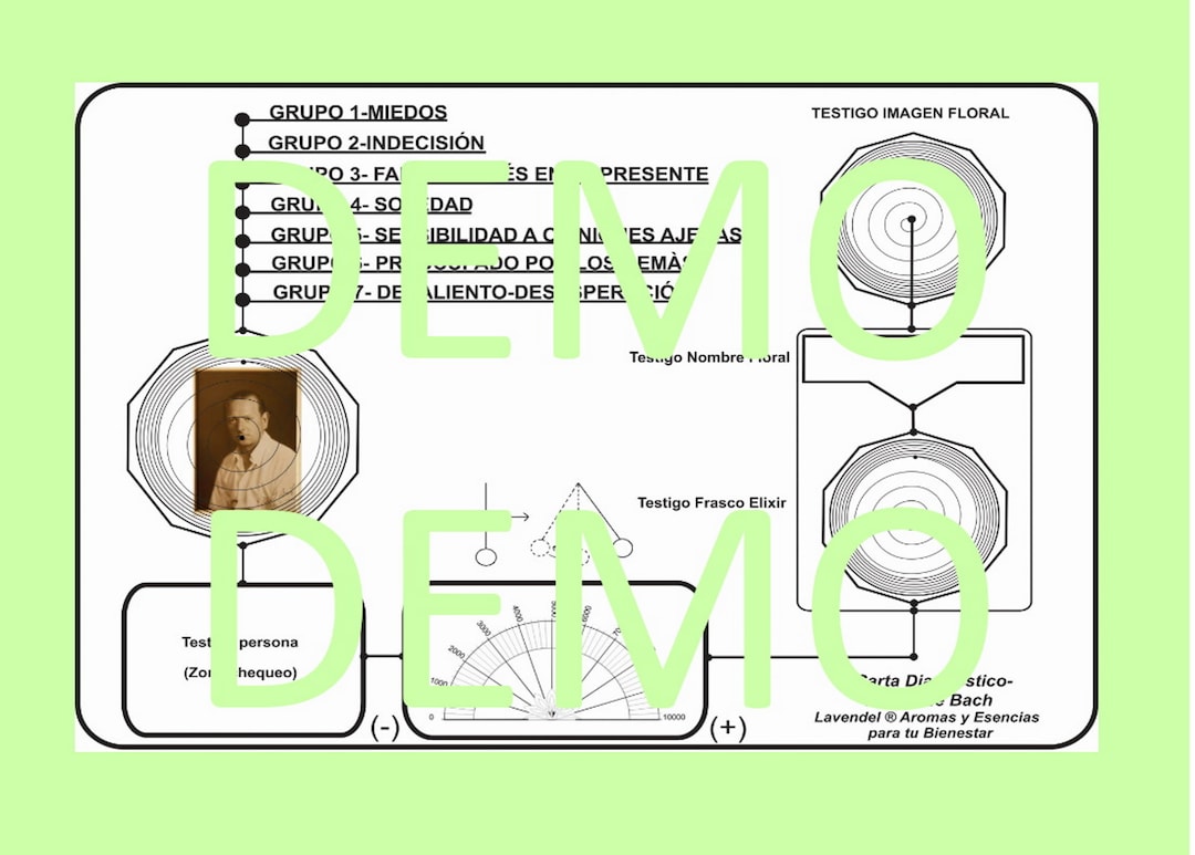 Pendulum Dowsing Chart of Bach Flowers-radionics Table-radionic Table