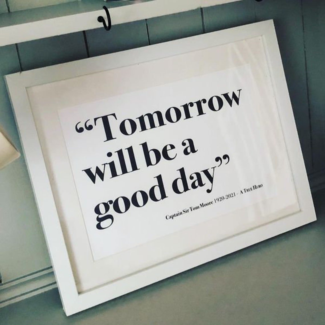 Captain Sir Tom Moore Motivational Quote Framed Print. Wall Etsy UK