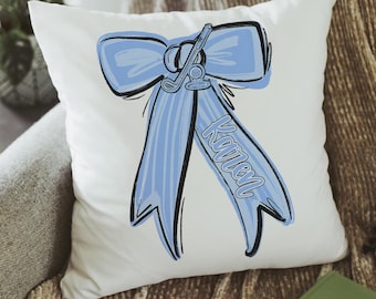 personalized carolina blue golf throw pillow cover 18x18, 2026 senior night golf gifts for teenage girls, golf Mothers day gifts for golfers