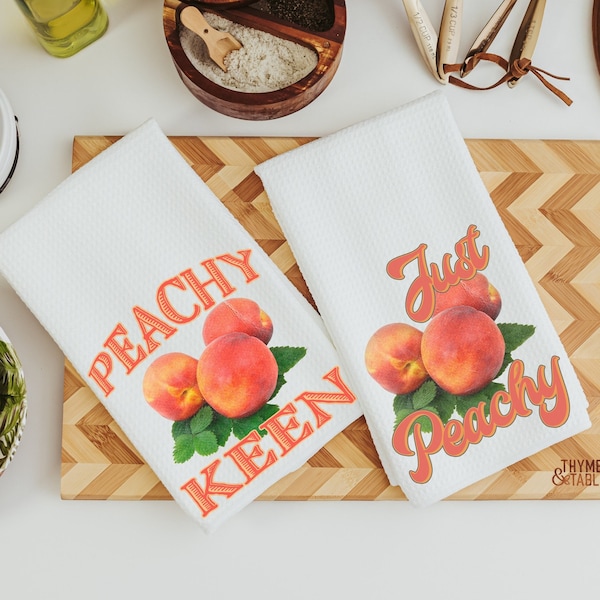 Peach Kitchen Decor Etsy