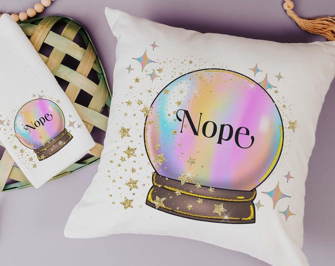 Featured listing image: Personalized Crystal Ball Pillow & Towel