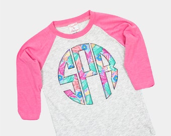 Toddler Monogram Shirt Monogram Shirt Floral Monogram