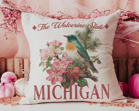 Michigan state bird pillows & towels