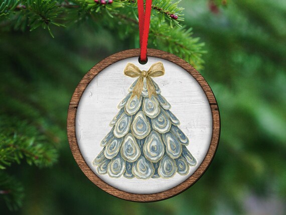 Oyster Shell Christmas Ornament