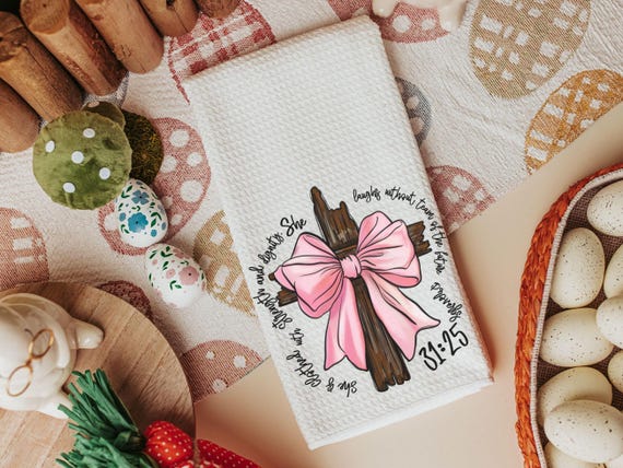 She is clothed with strength towels