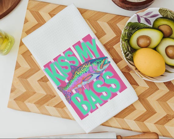 Kiss my bass kitchen towels