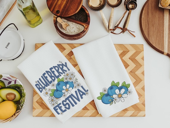 blueberry festival blueberry kitchen towel for summer hand towels for bathroom, Maine blueberries fruit kitchen decor, Florida blueberry