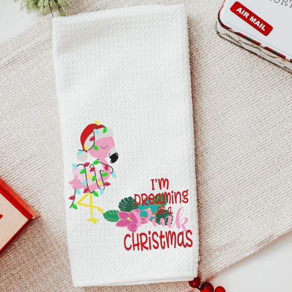 Pink christmas hand towels hotsell