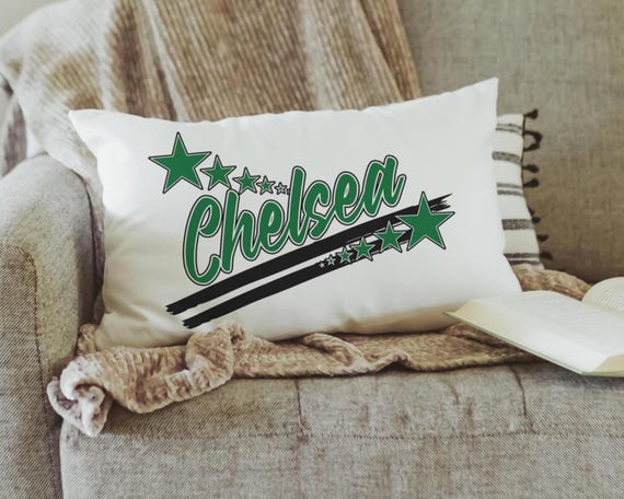 Personalized Green Name Pillow