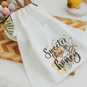 sweeter than honey bumble bee towel