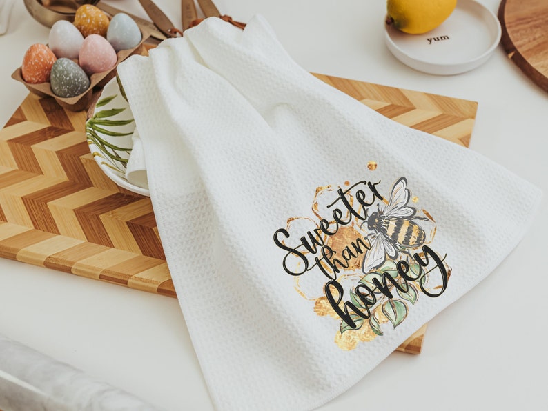 sweeter than honey bumble bee towel