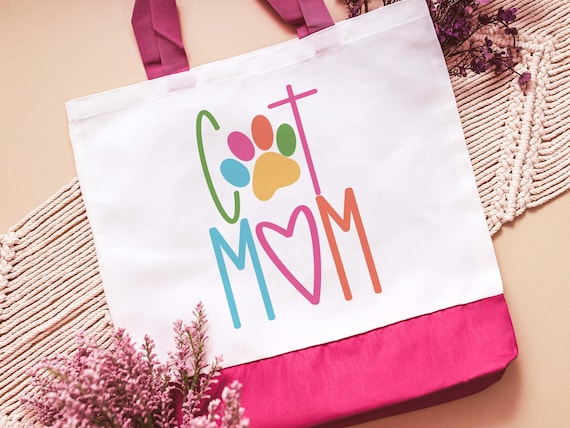 Cat Mom Tote Bag