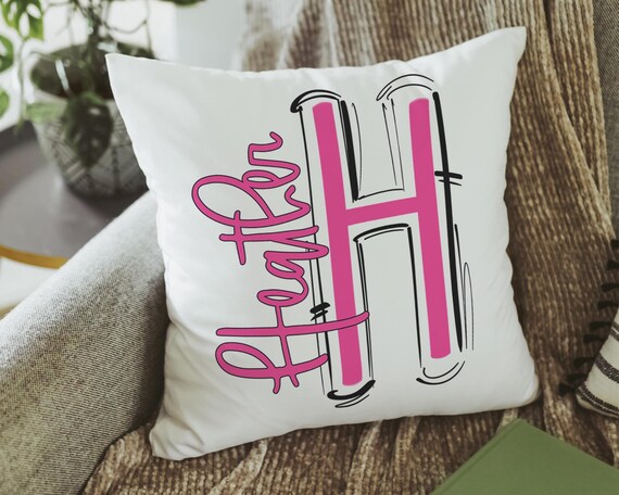 Personalized Hot Pink Pillow With Name