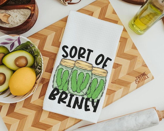 pickle towel, pickle lover gift, bathroom hand towels funny kitchen towel cute kitchen decor, pickle gifts for women, best gifts for new