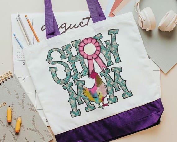 show mom chicken tote bags for women, raising chickens country girl gifts, farmers market bag for chicken mom, chicken Christmas gifts for