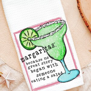 funny pina colada and margarita kitchen towels