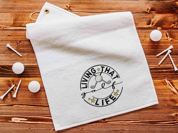 golf life golf towels with grommet, father in law fathers day gift for step dad, funny golf gifts for men, golf bag accessories golfer gifts