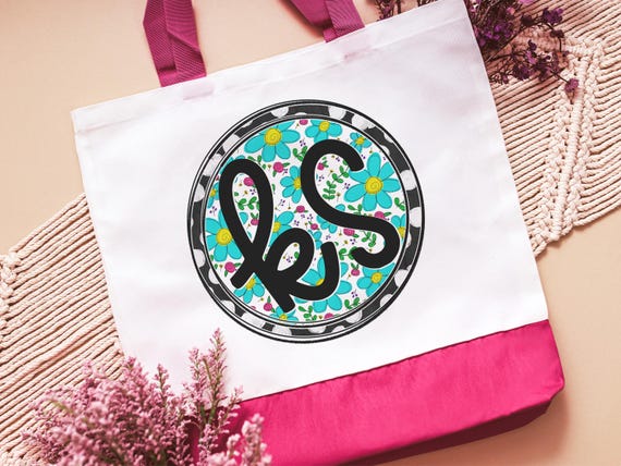 turquoise floral Kansas City tote bag for teachers, moving to Kansas gifts, Kansas Christmas gifts for neighbors, best gifts for her, flower