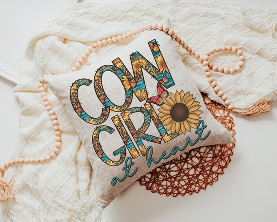 cowgirl throw pillow for couch, country girl gifts, serape throw pillow, trendy home decor, cowgirl gifts for girls, southwestern decor for