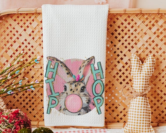Hip Hop Bunny Easter Towels