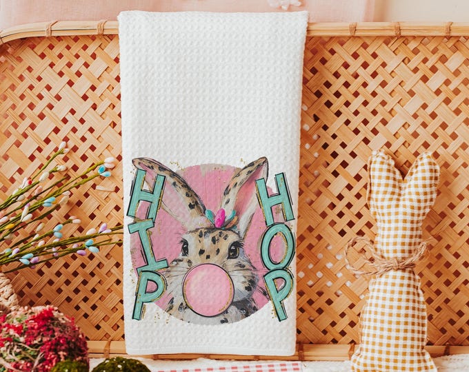 Featured listing image: Hip Hop Bunny Easter Towels