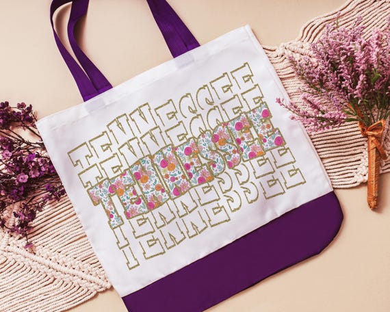 Floral Tennessee tote bag