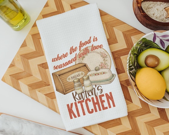 Personalized seasoned with love towels