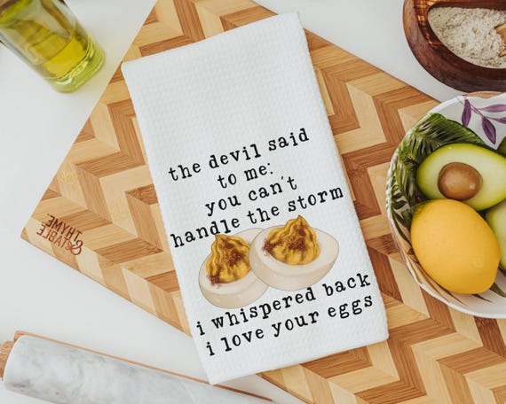 deviled eggs funny kitchen towels