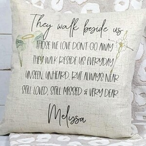 CapableByDesign They walk beside us angel wings pillow
