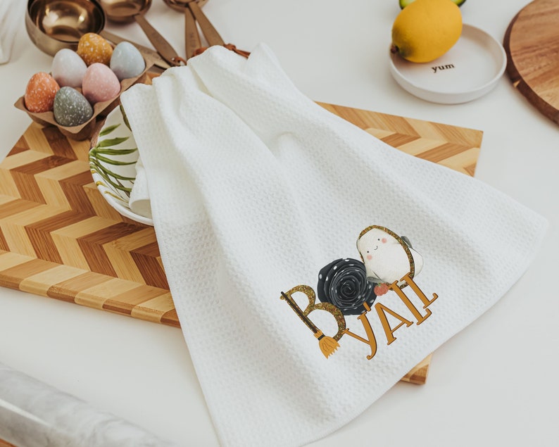 boo yall Halloween kitchen towels