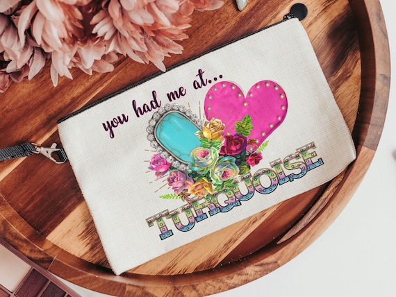 southwestern style makeup bags for purse, colorful roses floral cosmetic bags for women, stocking stuffers for teenage girls Christmas gifts