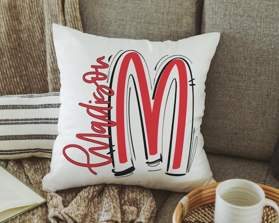Personalized Red Pillow With Name