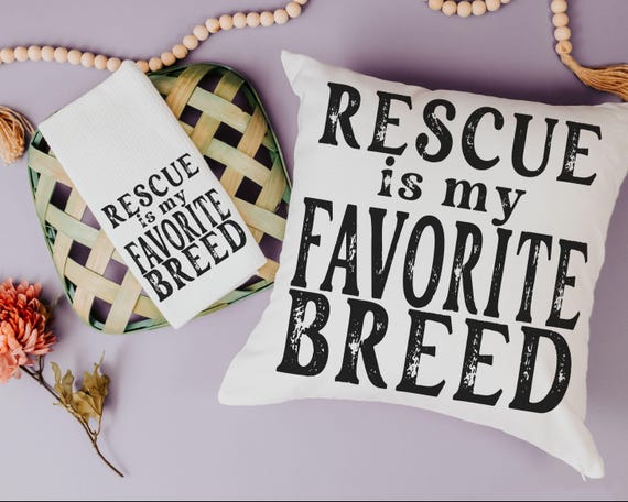 Rescue is my favorite breed dog mom gift set