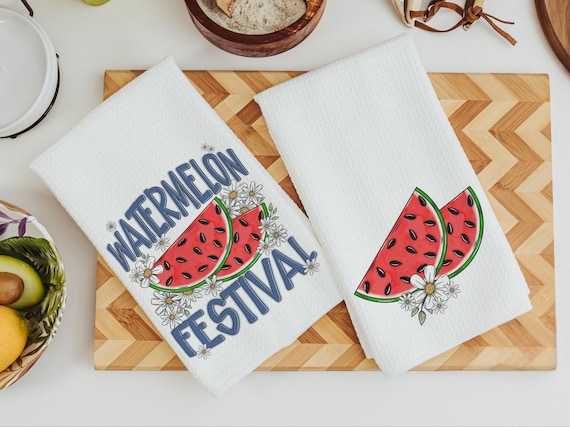 watermelon festival watermelon kitchen towels for summer hand towels for bathroom, fruit kitchen decor, Florida watermelon Florida gifts for