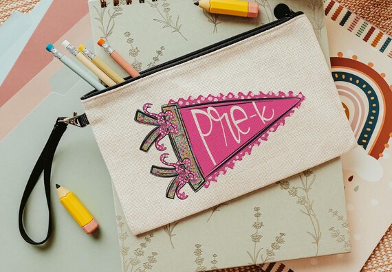 pre k teacher pencil bag cute teacher gifts for women, preschool teacher Christmas gifts for teachers, secret Santa gift for coworker, PreK