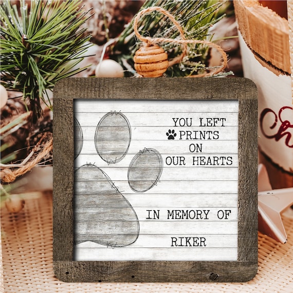 Personalized Paw Print Memorial Ornament