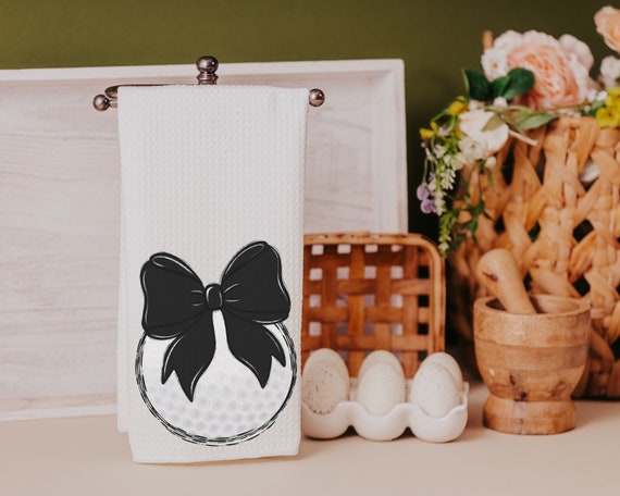 cute golf kitchen towels, golf mom gift, girly golf towels for women, step mom Mothers day gift for girlfriend, golf hand towel for Mom