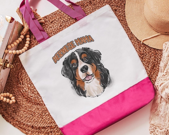 Personalized Bernese Mountain Dog Mama Tote Bag