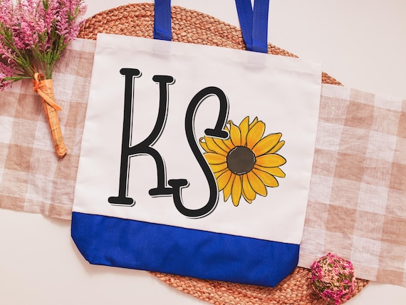 Kansas City tote bag for teachers, sunflower gifts for friends, Kansas Christmas gifts for realtors, Kansas state flower sunflower tote bag