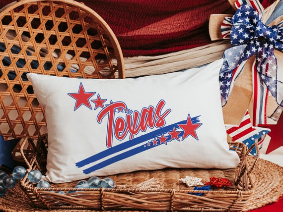 Custom Texas Patriotic Pillow