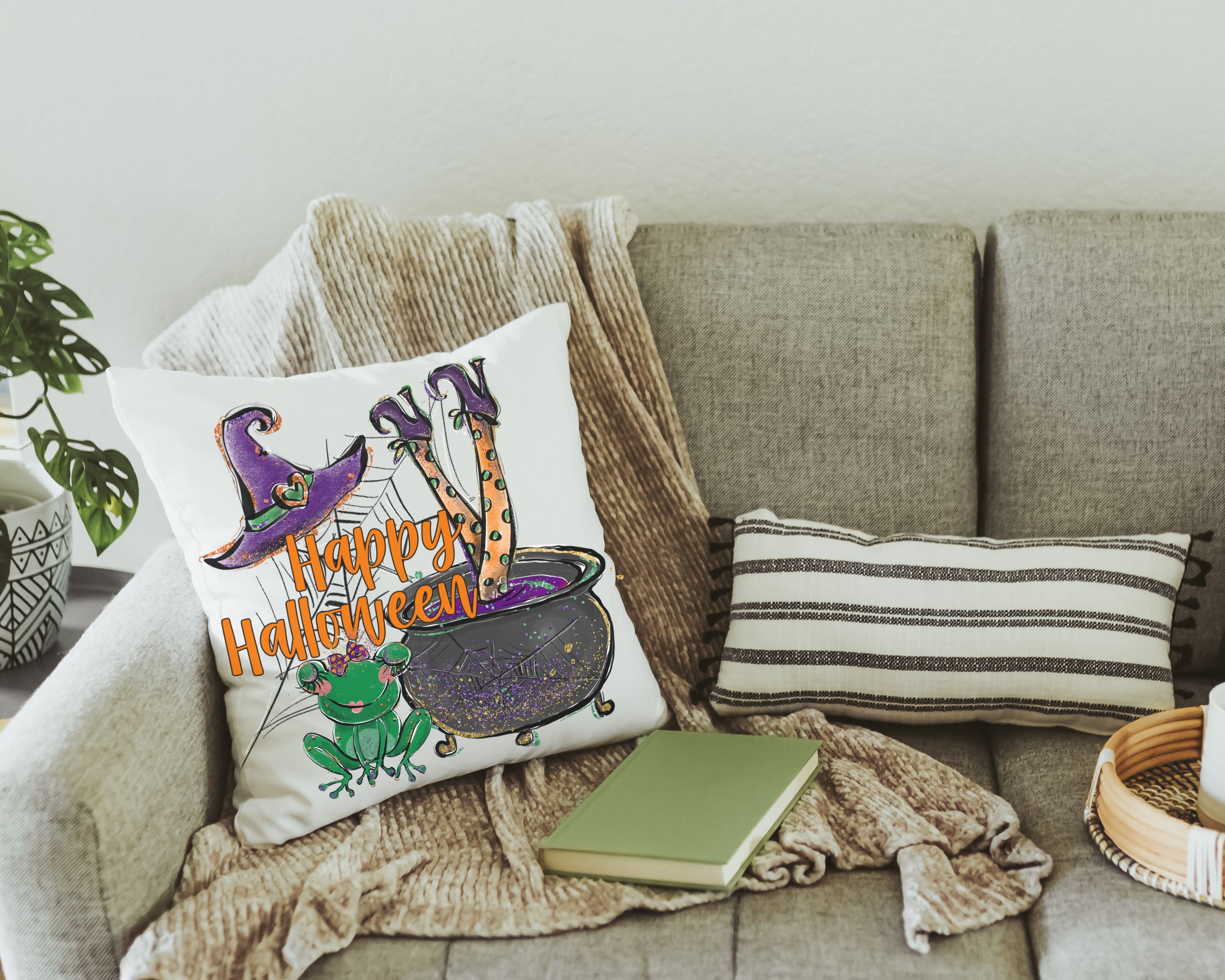 Happy Halloween Throw Pillows for Couch Funny Halloween 