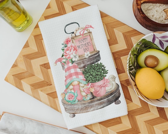Mother's Day Gnome Tiered Tray Towels