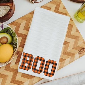 boo yall Halloween kitchen towels