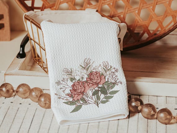 June Birth Month Flower Hand Towels