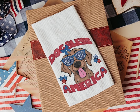 Golden Retriever, Dog bless America Towels