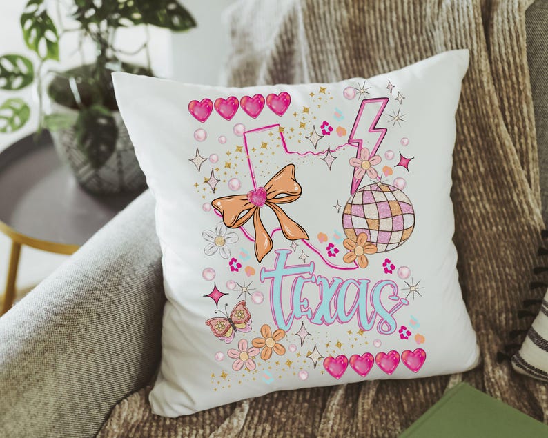 Custom preppy state throw pillows