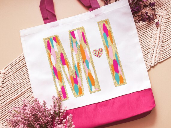 Brushstroke Heart Michigan tote bag