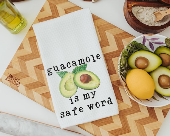 safe word funny kitchen towels